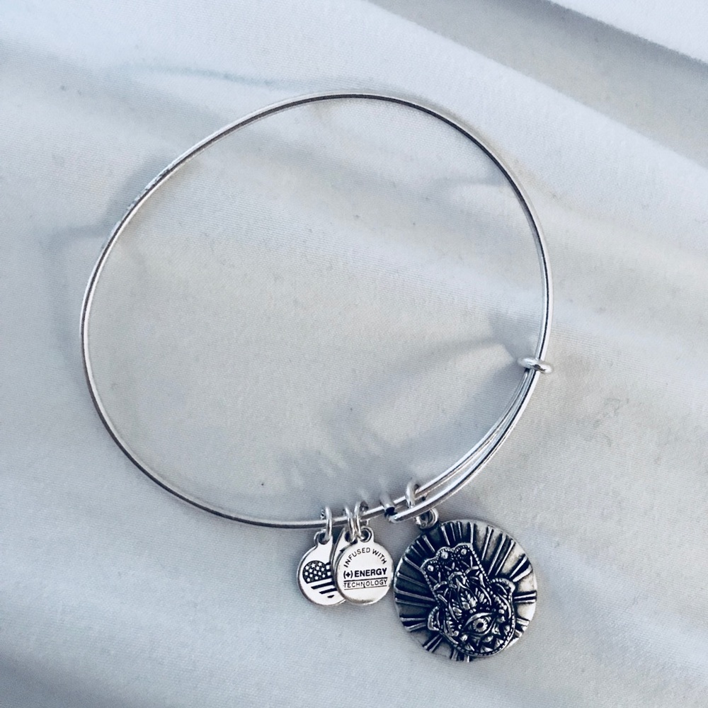 Alex and Ani Silver Hand of Fatima bangle